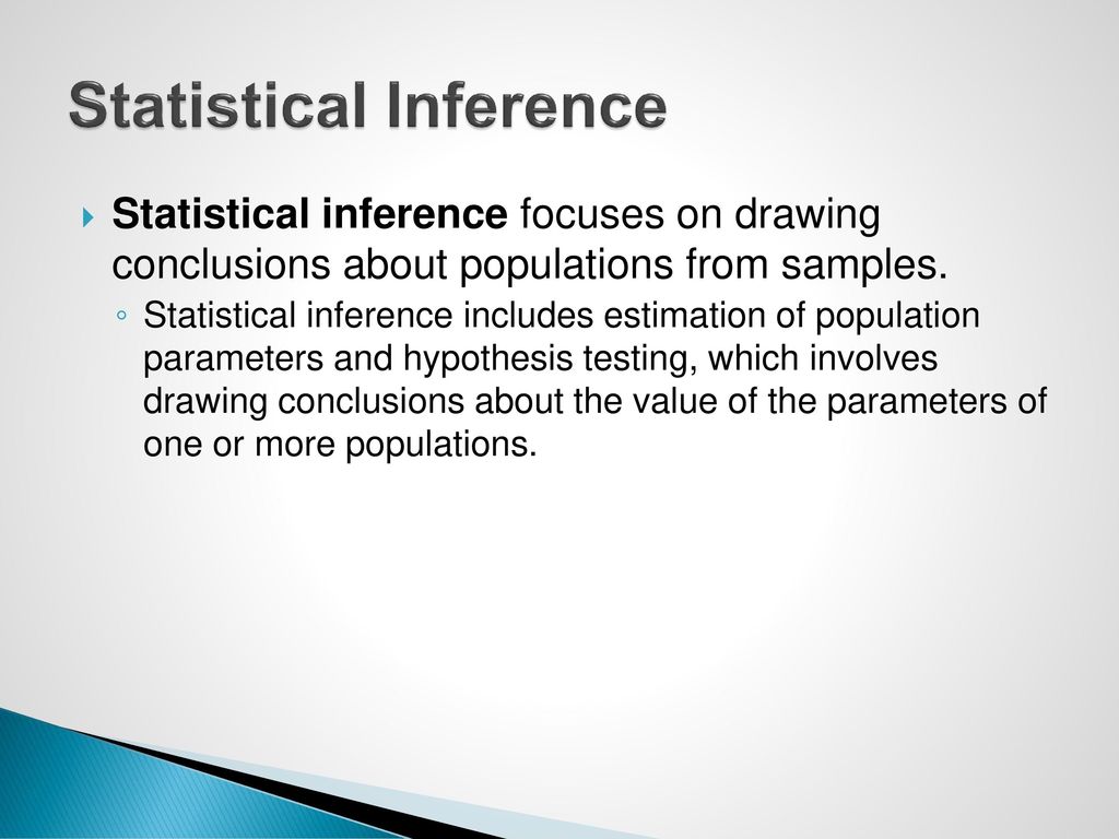 Chapter 7 Statistical Inference - ppt download